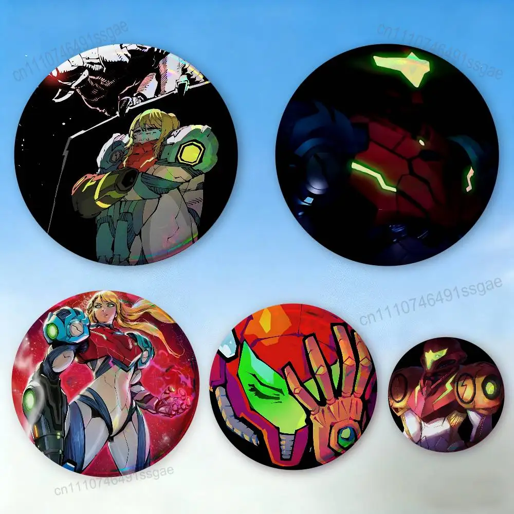 

Cool M-Metroid Dread Badges Personalized Handmade Round Brooches Pins Accessory 25mm 75mm 44mm 58mm 32mm