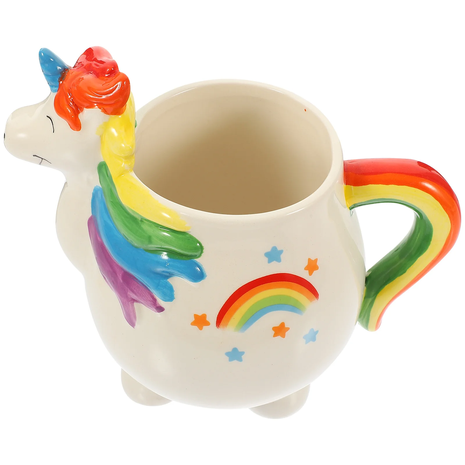 

Unicorn Mug Ceramic Coffee Cup for Hot Chocolate Milk Tea Rainbow Design Cute Mugs for Women Aesthetic Unique Gift Office
