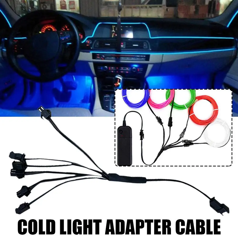 Tubo de cuerda de lámpara de neón, tira de luz LED decorativa, unidad USB, luces de Ambiente de coche, Cable adaptador de luz fría