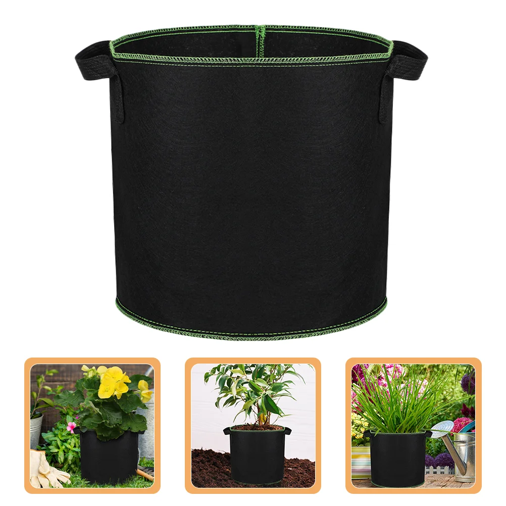 

6 Pcs Non-woven Planting Bucket Fabric Planter Nursery Pouch Cloth Grow Bags Pot Flower Growing Black Succulent Plants