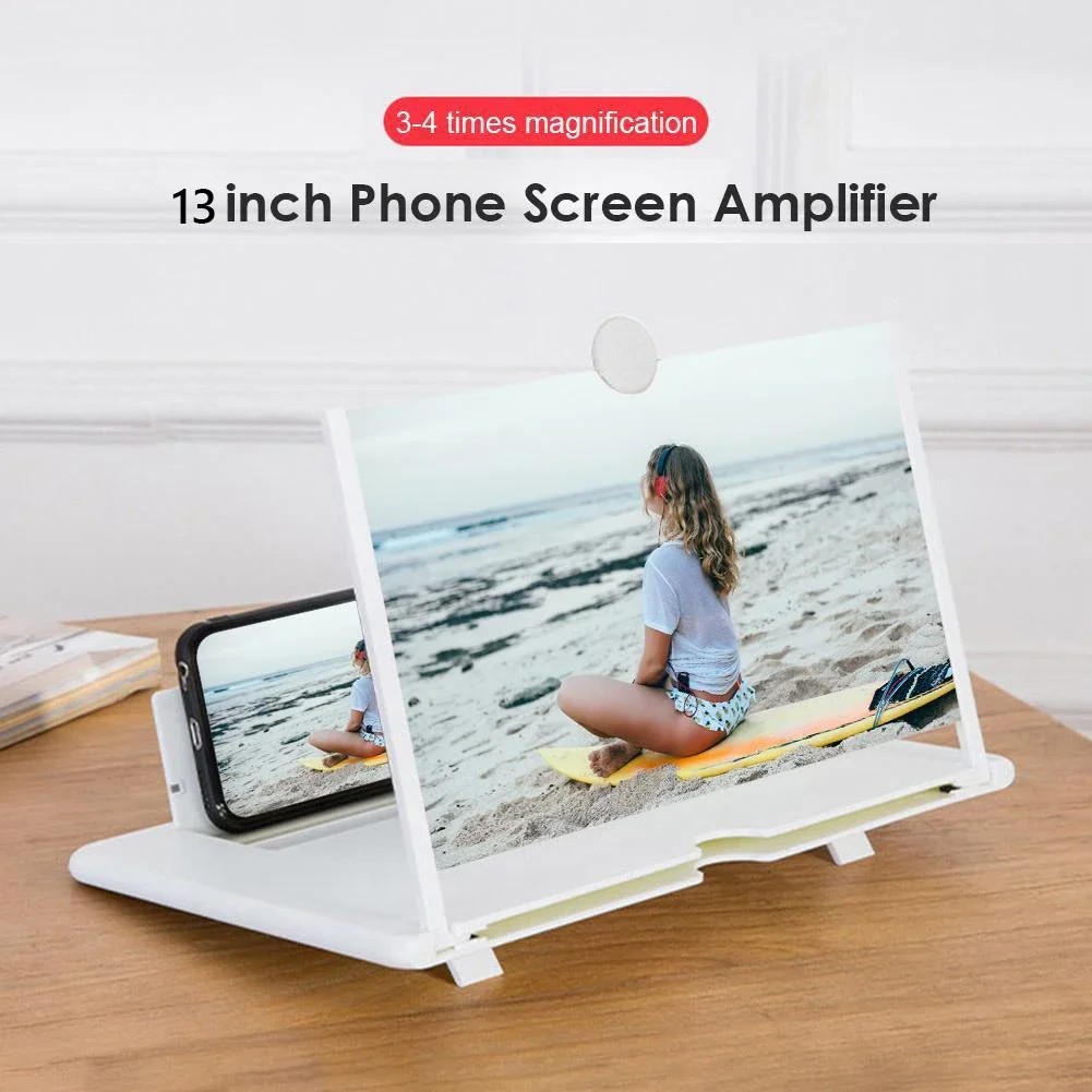 14 inch 3D Screen Amplifier Mobile Phone Screen Video Magnifier HD Expander Projector Smartphone Display Magnifying Bracket