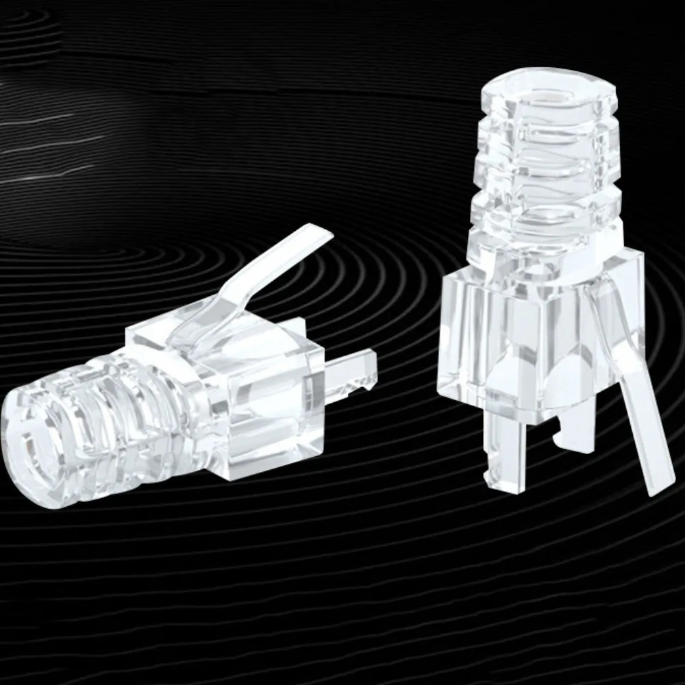 

Прозрачная защита кабеля локальной сети Рукав сетевого кабеля RJ45 CAT6 Разъем для ботинок Разъем для снятия напряжения Разъем для ботинок Разъем сетевого кабеля