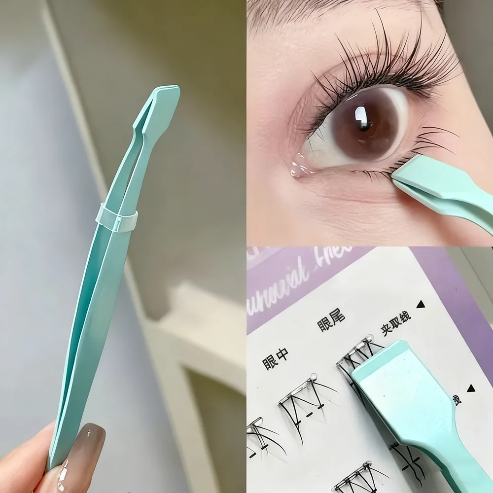 1Pc ステンレス鋼まつげエクステンションピンセットストレートまつげピンセット非磁性まつげネイルメイクツール卸売