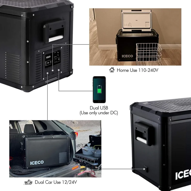 

(TTX) VL 60 PRO Portable , Multi-directional Lid, 12/24V, AC 110-240V, Refrigerator Powered by SECOP Compressor, 0℉ to 50℉, UA