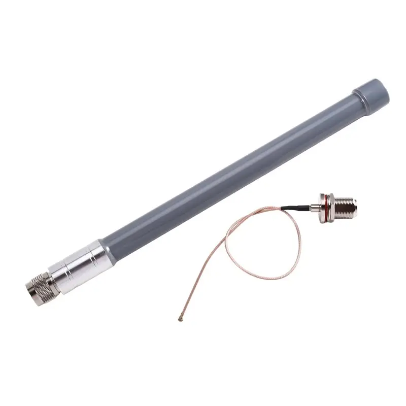 ABUO-Fiberglass Antenna 868/915MHZ Dual Band 8Dbi Gain N Male PX1 To N Female Cable For Lora Lorawan Gas Fuel Outdoor