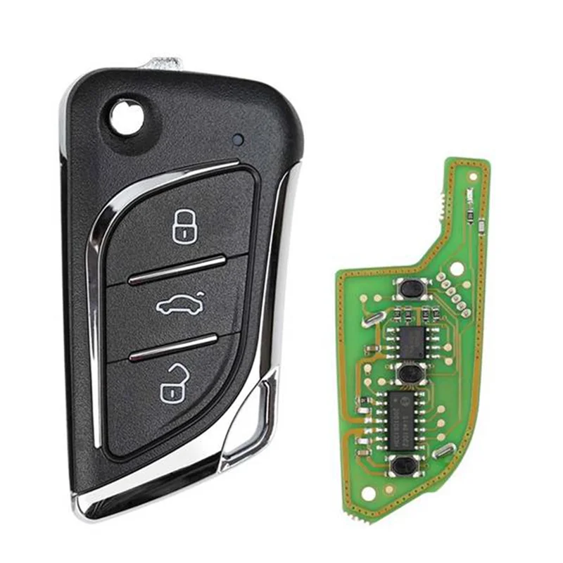 AW-4szt Uniwersalny kluczyk zdalnego sterowania Lexus Style 3-przyciskowy XKLKS0EN XKLKSOEN do VVDI Key Tool LEI. Drut KSS