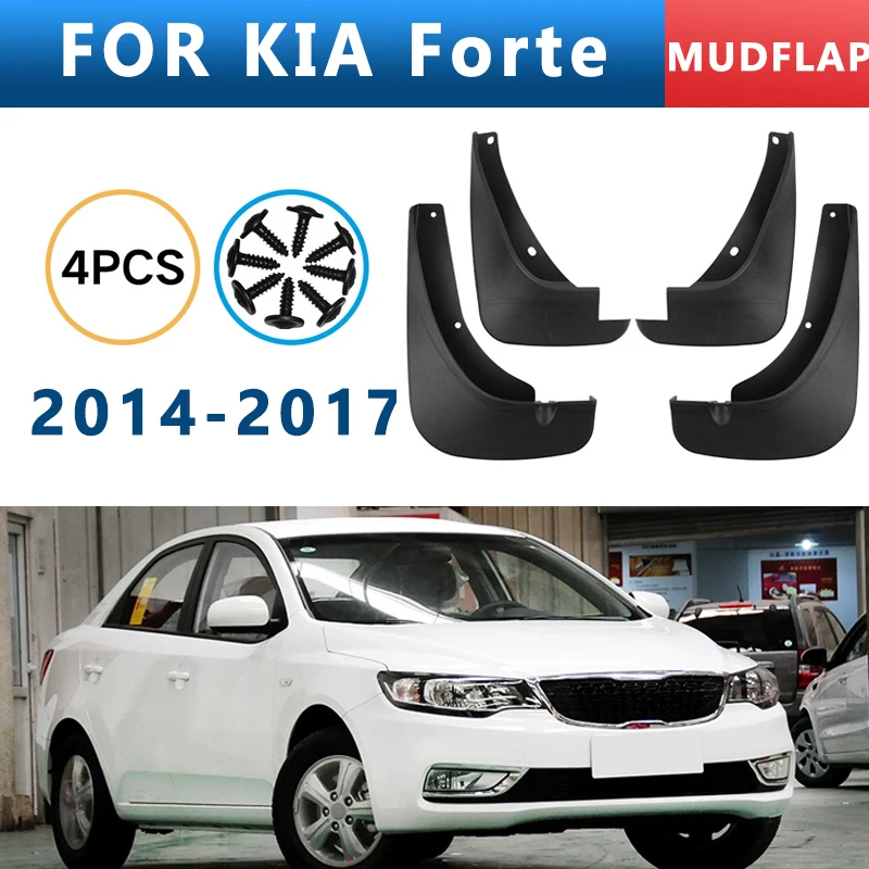 

Mud Flaps Fit for KIA Forte 2014-2017 2015 2016Mudguards Tire Fenders Splash Proof Accessories Wheel Guards 4ps