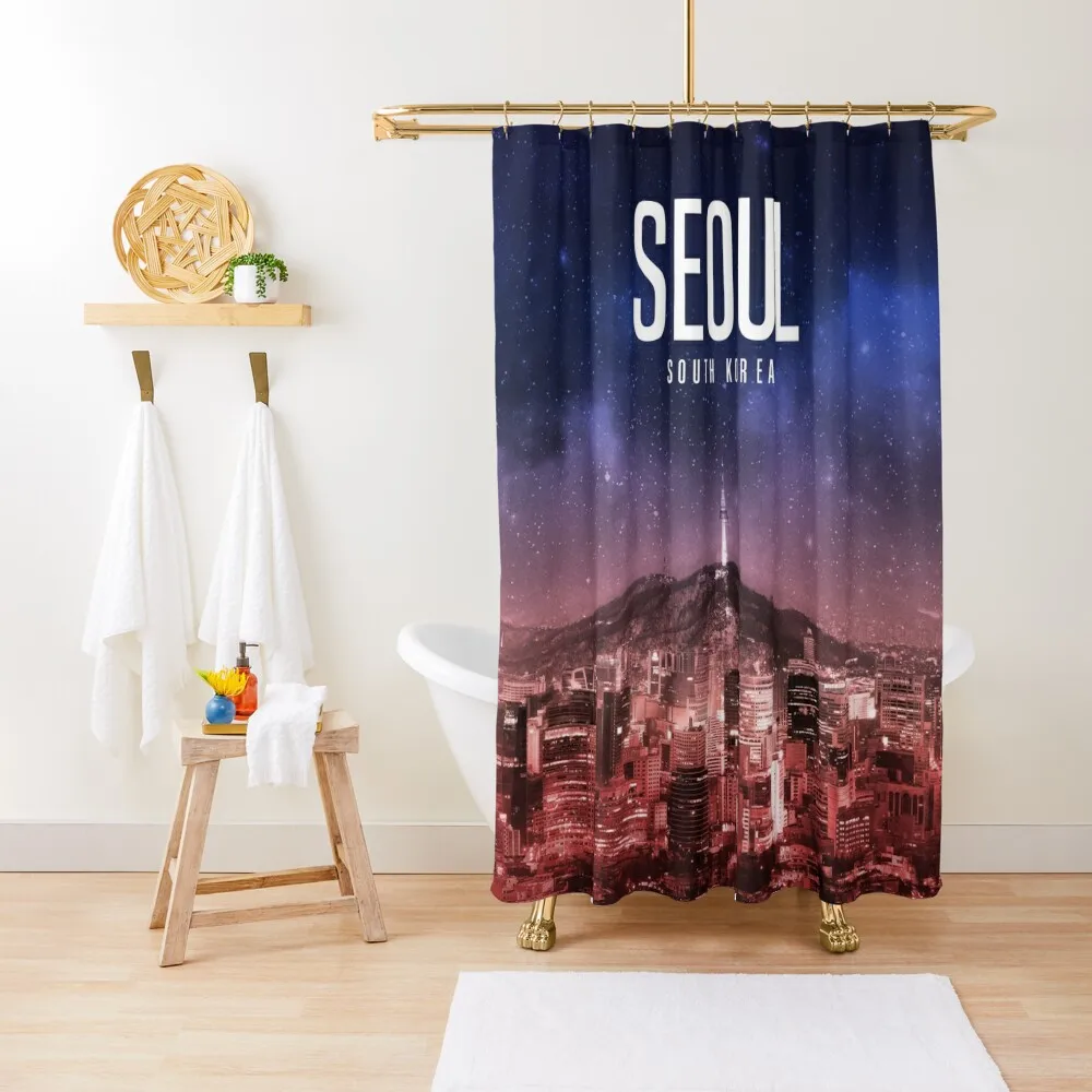 

Seoul - South Korea Shower Curtain Shower Set Funny Shower Window For Bathroom Curtain