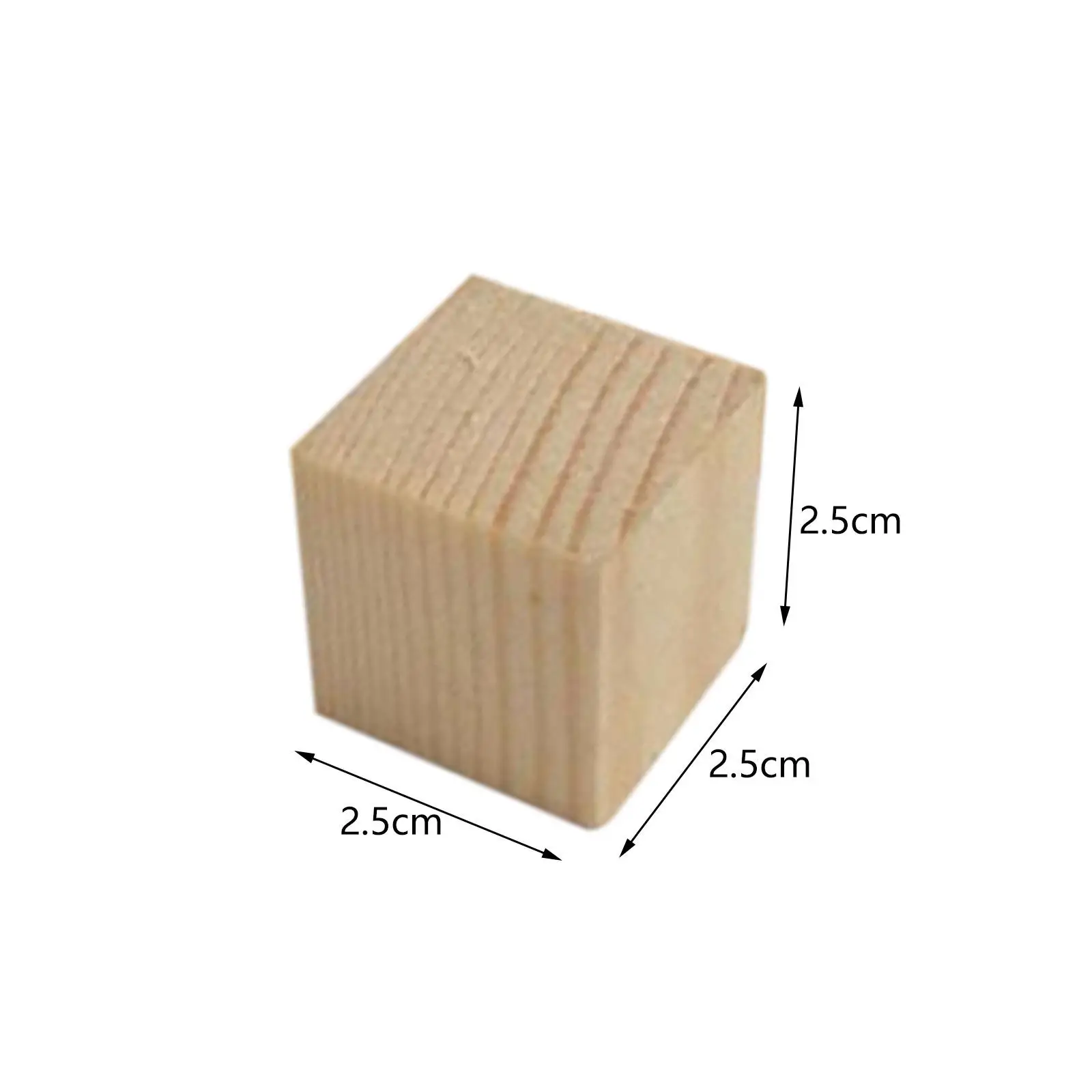 50Pcs Wooden Blocks Unfinished Wooden Cubes for Crafts Making Making Numbers