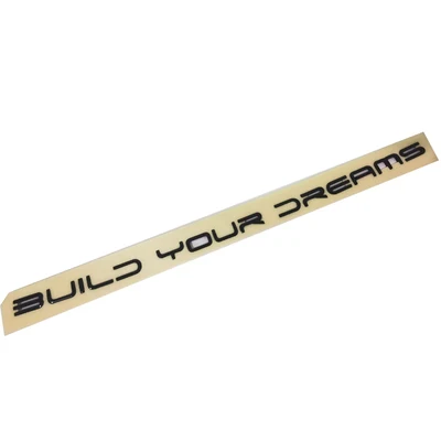 Para BYD HAN EV DM Modificación de maletero trasero Build Your Dreams pegatinas de letras impermeables 1pc