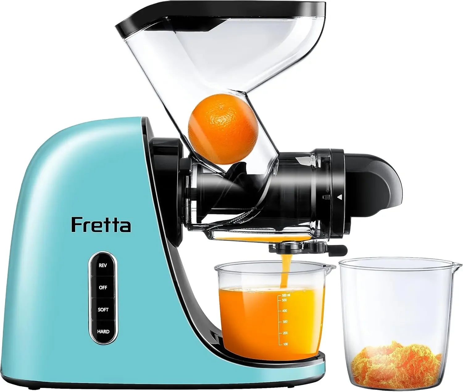 Juicer lambat, Fretta Wide Feeding Chute Cold Press Juicer, bebas BPA, seledri Juicer, ekstraktor Juicer dengan cukup DC M