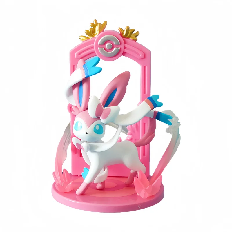 Pokemon Eevee Evolution Figures Set of 9 Vaporeon Espeon Umbreon Glaceon Sylveon Anime Model Toys Collectible Desk Display Gift - view 6