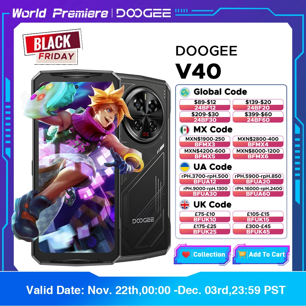 Global Version DOOGEE V40 5G Rugged Phone 6.78