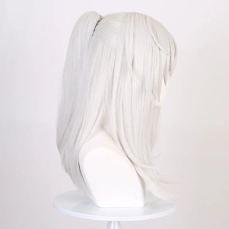 Bhvr Jingyuan Cosplay Pruik Star Rail Tigermouth Paardenstaart Zilver-wit Oude Stijl Jongen Look Hoge temperatuur Zijde