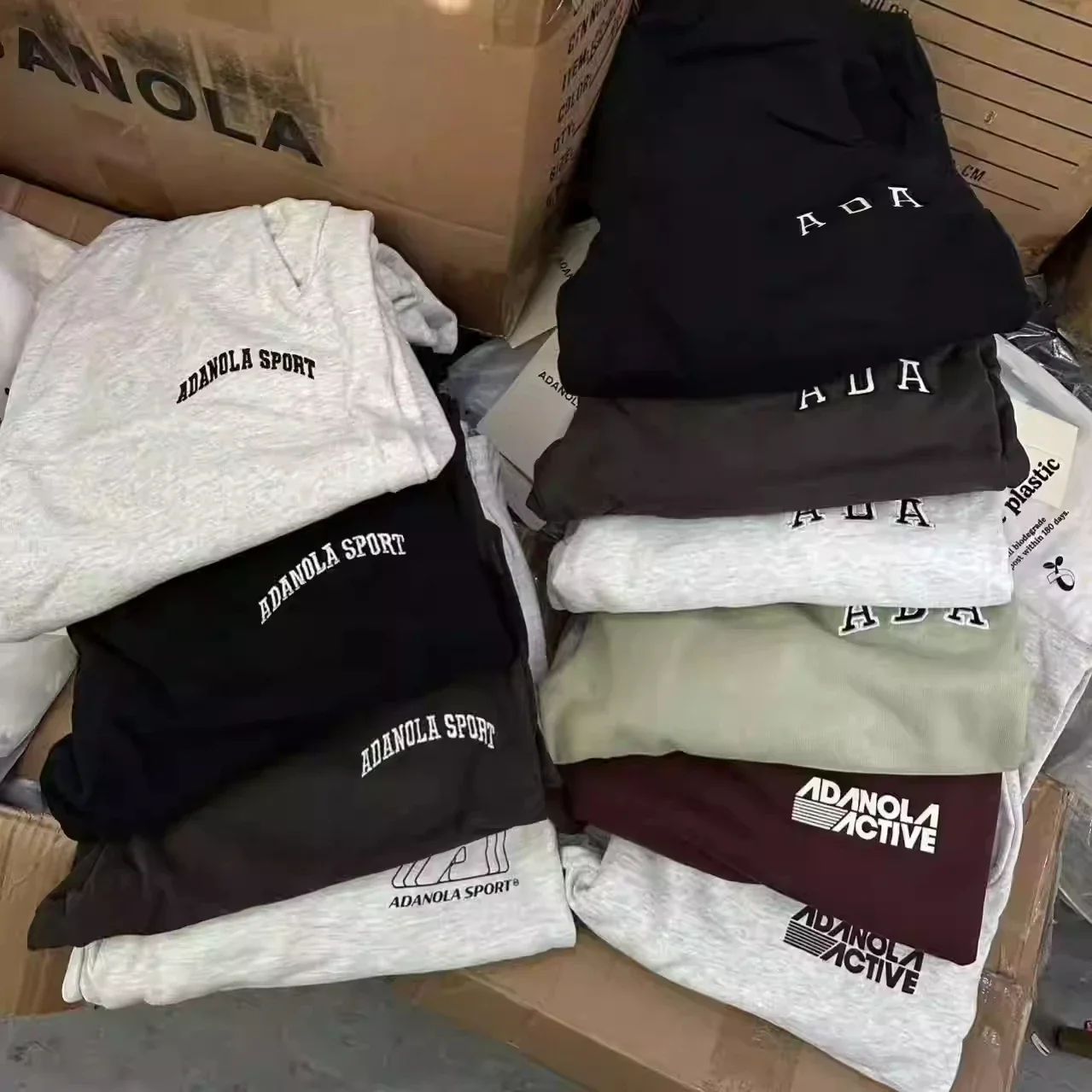 

Фитнес-спортивный модный бренд ADANOLA, спортивные штаны из чистого хлопка, европейские и американские брюки, брюки с большими штанами