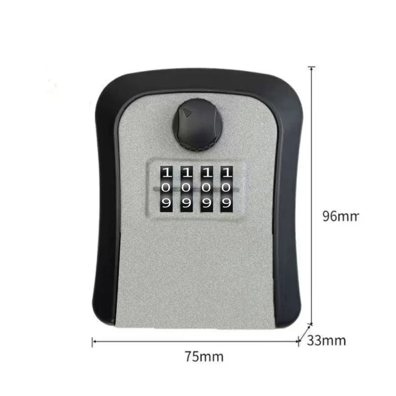 Wall Mount Key Storage Secret Box Organizer 4 Digit Combination Password Security Protection Code Lock Home Safe Deposit Box