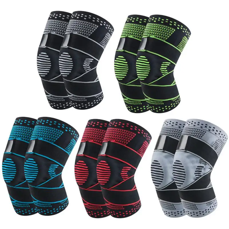 Knee Brace Strap Patella Medial Support Strong Meniscus Silicone Compression Protection Sport Knee Pads Running Basket