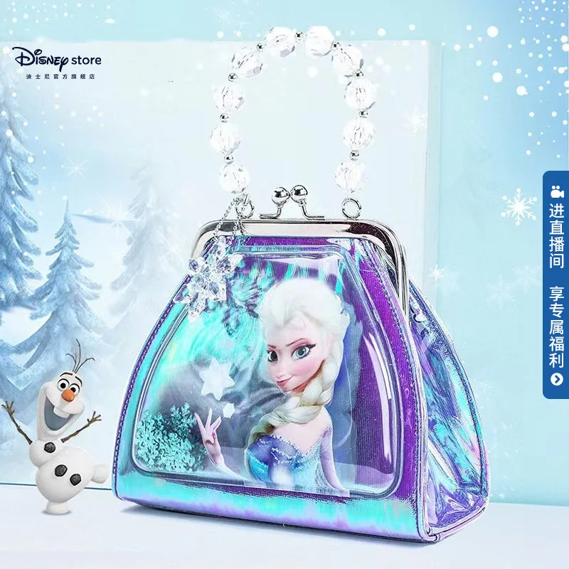 

Оригинальная официальная милая лазерная сумочка Disney «Холодное сердце» принцессы Эльзы, изысканный милый подарок на Рождество и день рождения для девочек