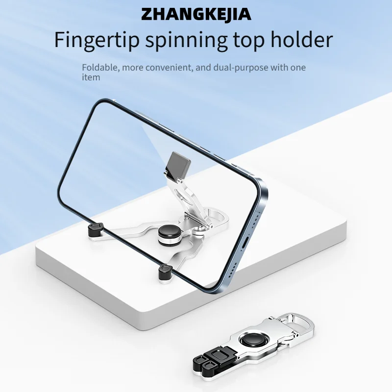 Metal Fidget Spinner Desk Phone Stand Adjustable Anti-Slip Universal Phone Tablet PC Anti Stress With hook Phone Holder