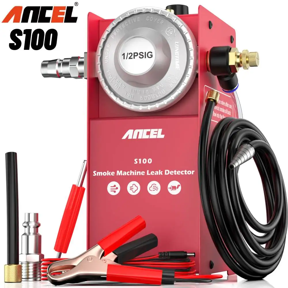 

Ancel S100 Car Smoke Leak Detector EVAP Vacuum Leakage Diagnostic Tool DC12V Fuel Pipe Leak Locator Auto Leak Smoke DetectorTool