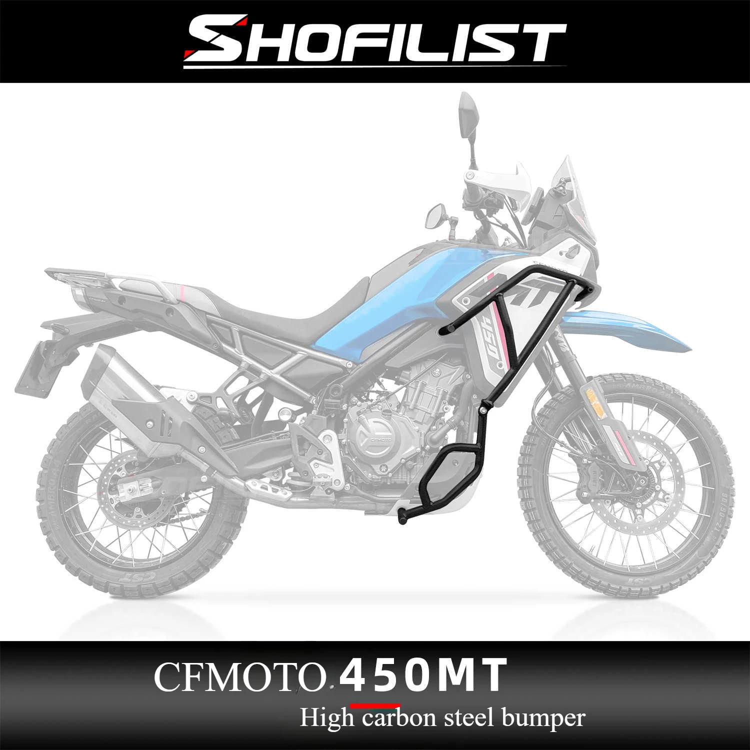 

Для модифицированного бампера CFMOTO 450MT, бампер из высокоуглеродистой стали, большой Верхний и Нижний Бампер, защита от падения, Рама корпуса