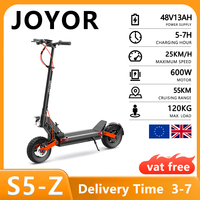 JOYOR S5-Z Electric Scooter 600W Motor 48V 13Ah Battery 25km/h Speed 55km Range 10'' Tires Foldable Adult E-Scooters
