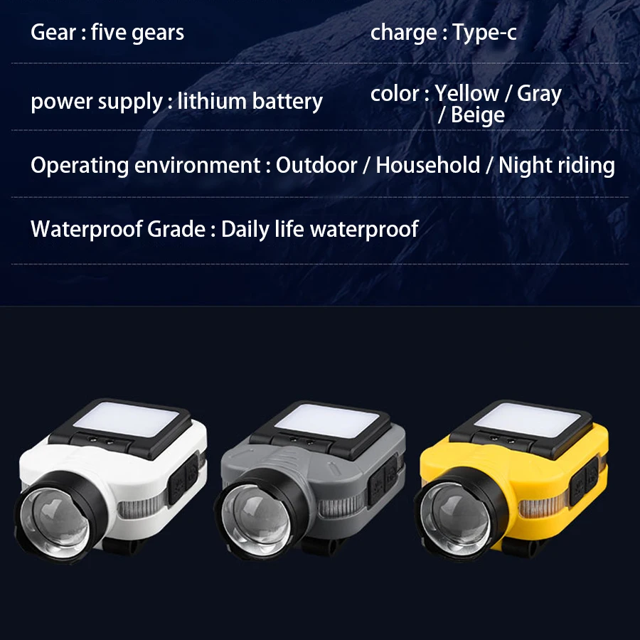 Induction Led Headlamp 6LED+COB USB Rechargeable Headlight 6 Modes Portable Head Light Led Flashlight For Camping Hiking Working