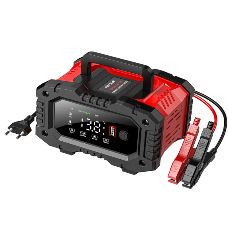 

12/24V Fully Automatic Battery Charger 7-segment Smart Car Battery Charger Pulse Repair for Agm Gel Wet Lead Acid Charging