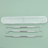 Herramientas de limpieza para dentista, espejo Dental, doble sonda/squilla/limpiador de dientes de zapato, productos de herramientas dentales de acero inoxidable, Kit de cuidado bucal