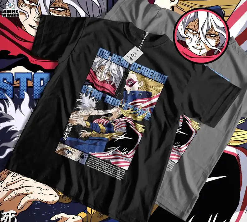 Anime Ultimate Showdown Unisex T-shirt - Japanese Manga Design, Hero Villain Duel, 21st Century Japan Vibes, Epic Battle Aesthet