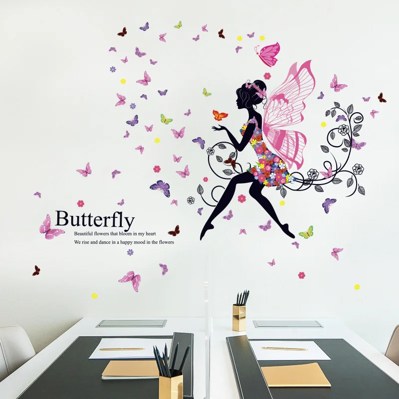 Наклейки на стену с силуэтами – обзор и цена Flower Wall Panel