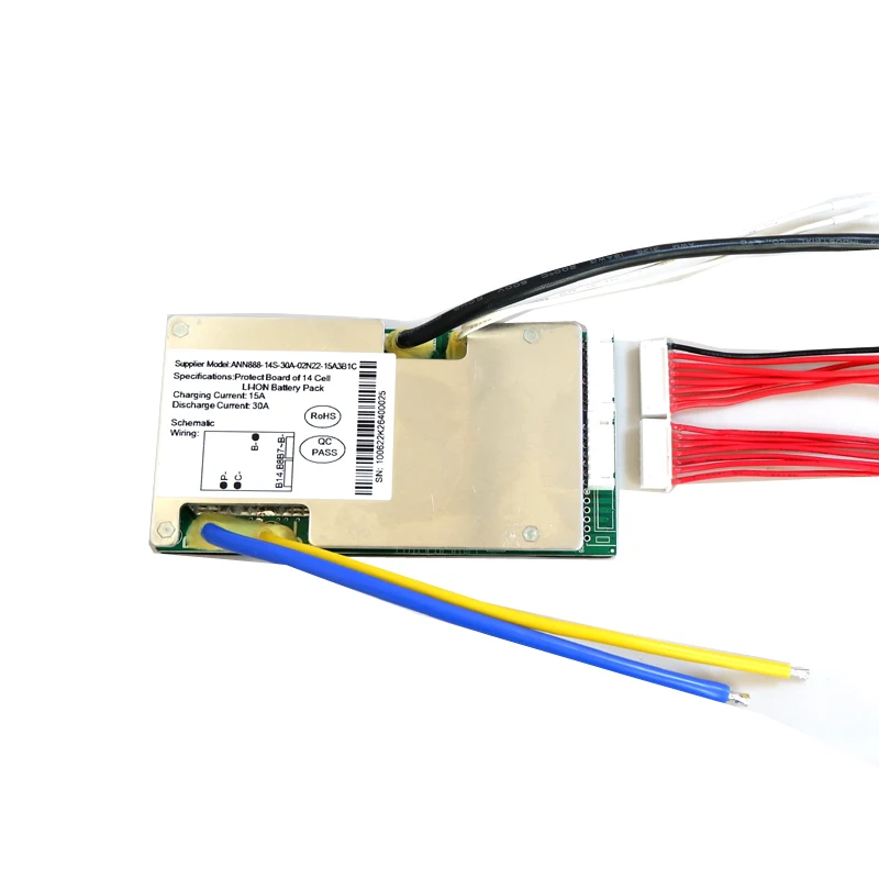 14S Li-ion battery BMS  51.8V 14S 30A Li-ion battery BMS For 14S 51.8V lithium ion battery pack With balance function