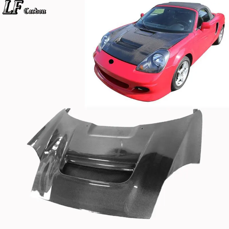 Racing Carbon Fiber Hood V Line Style for Toyota Mrs 2dr 2000-2005 Front Bonnet Hood Cover