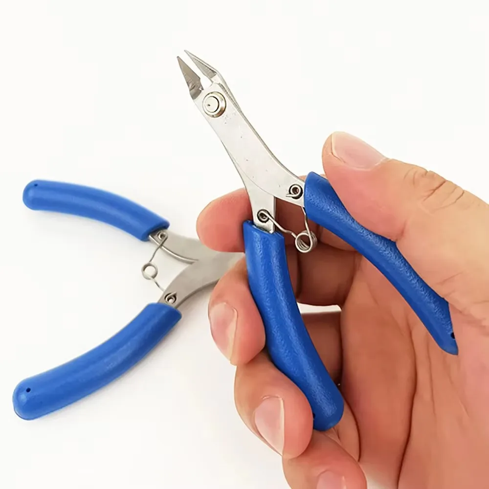 Mini Diagonal Pliers Precision Side Cutter Pliers Anti‑Slip PVC Handle Wire Cutter For Electronics Repair Jewelry DIY Making