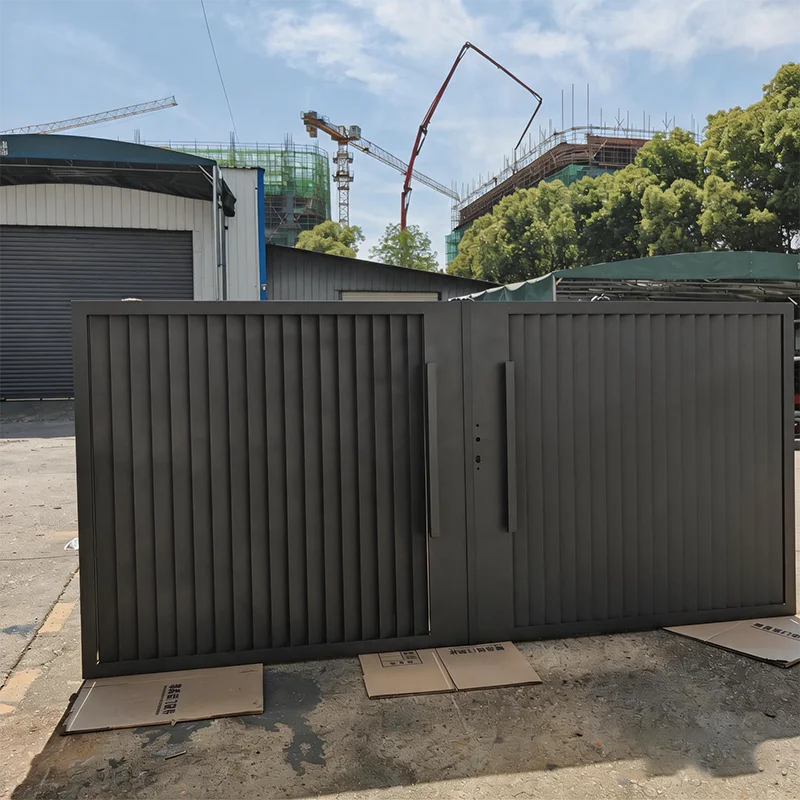 Customized Aluminum Alloy Retractable Automatic Gate for Villa Hotel Industrial Entry with European Design