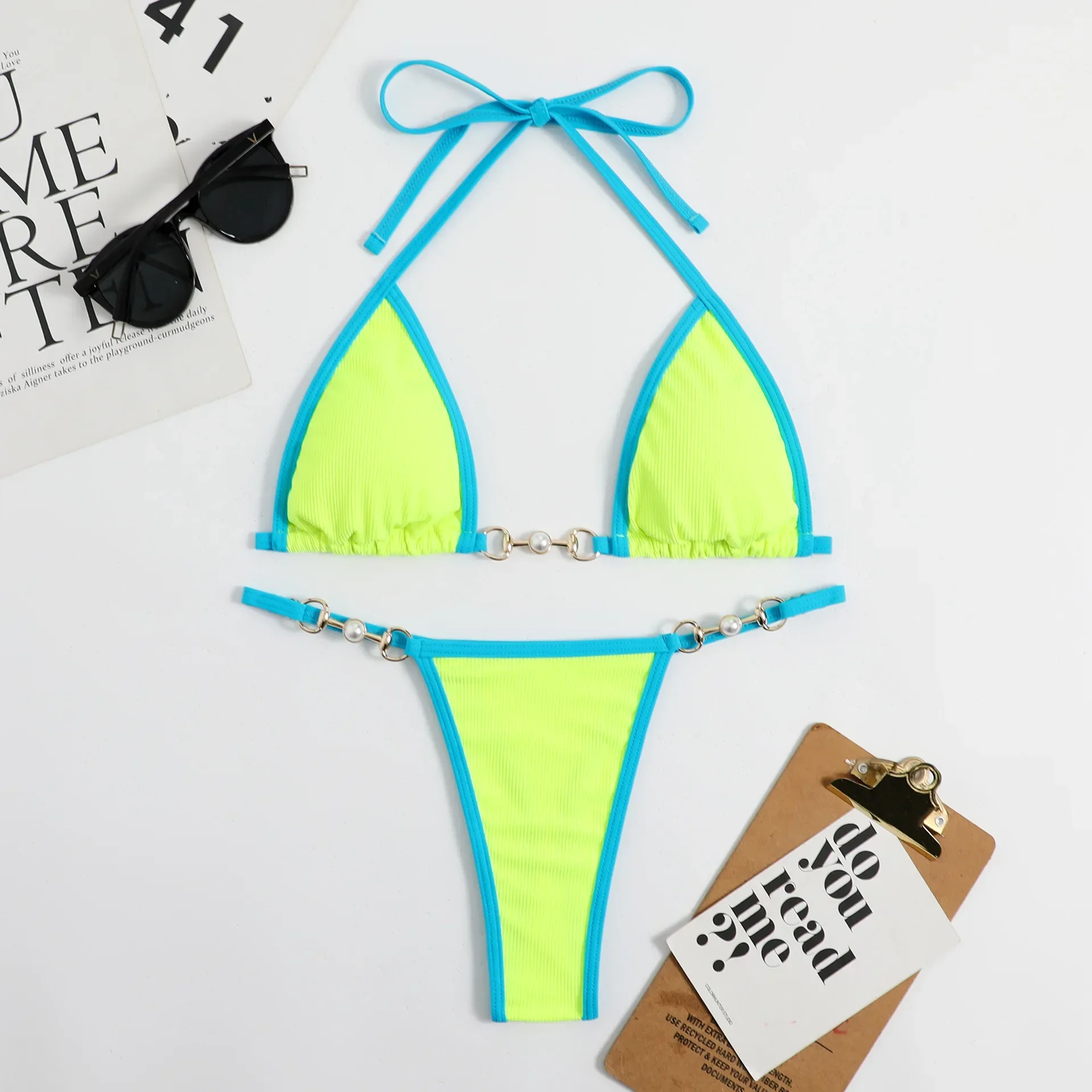 Seksowny String Micro Mini Bikini Zestaw Wysoki Stan Strój Kąpielowy Stringi Kostium Kąpielowy Biquini Conjunto De Bikini Tankini Odzież Plażowa