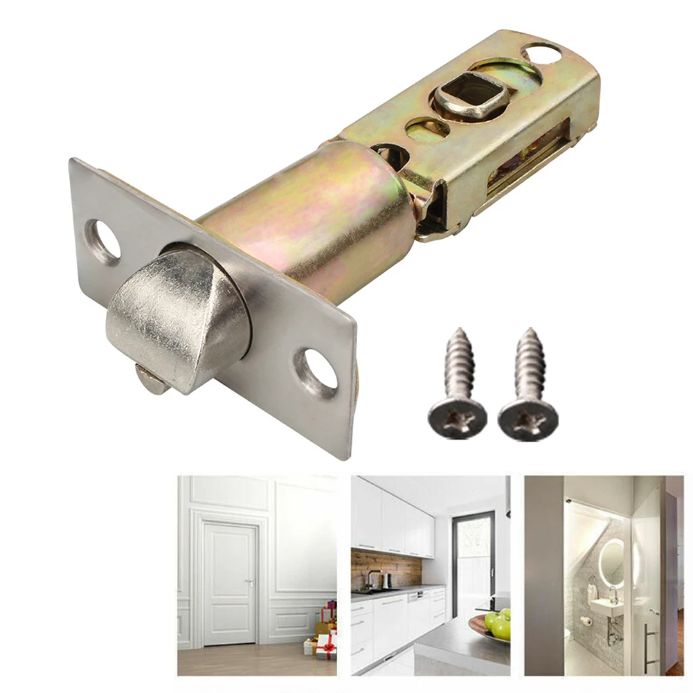 Door Lock Lock Latch Passage Latch Lockbody Stylish Finish Three-bar Type Door Lock Accessories Bathroom Lock Core