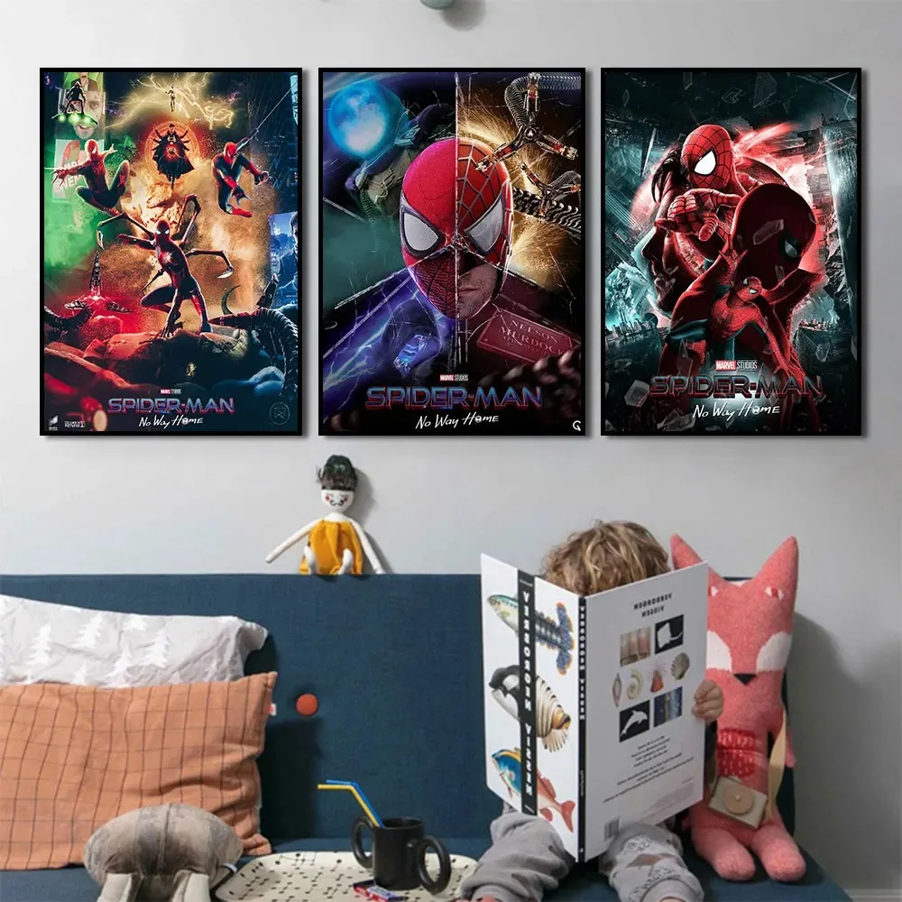 Marvel 2021 Hotest Films Spiderman No Way Home Canvas Paintings Print Wall Art Poster Animation Home Decor Pictures Best Gift