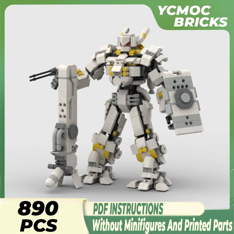 Military Combat Mech Model Moc Building Bricks White Knight Mecha Technology Modular Blocks Gift Christmas Toy DIY Sets Assembly