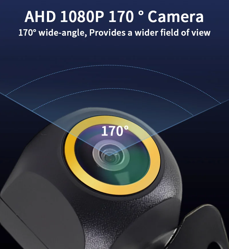 AHD 1080P Fisheye-Rückfahrkamera 170° ° Weitwinkel-Nachtsicht Wasserdichte Universelle Auto-Rückfahrkamera – Detail 3