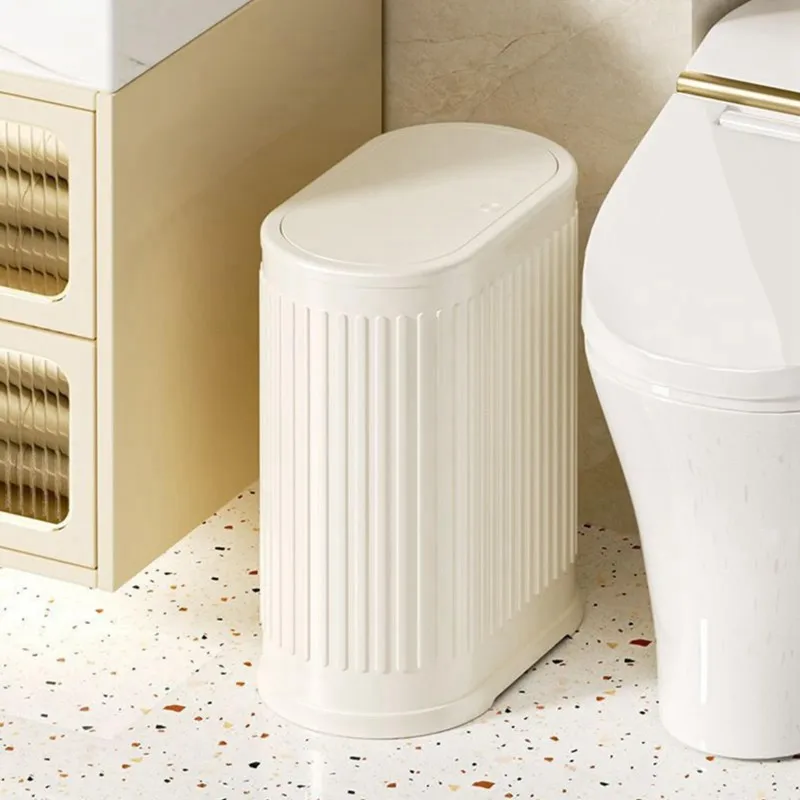 

【FLASH DEAL】Luxury Press Trash Can Household Kitchen Trash Can With Lid Large Capacity Toilet