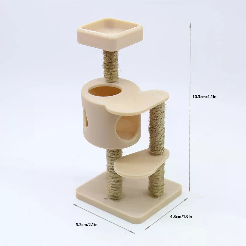 1/12 دمية محاكاة الحيوانات الأليفة القط تسلق الإطار نموذج دمية أثاث مصغر اكسسوارات المشهد الصغير البناء الدعائم #6