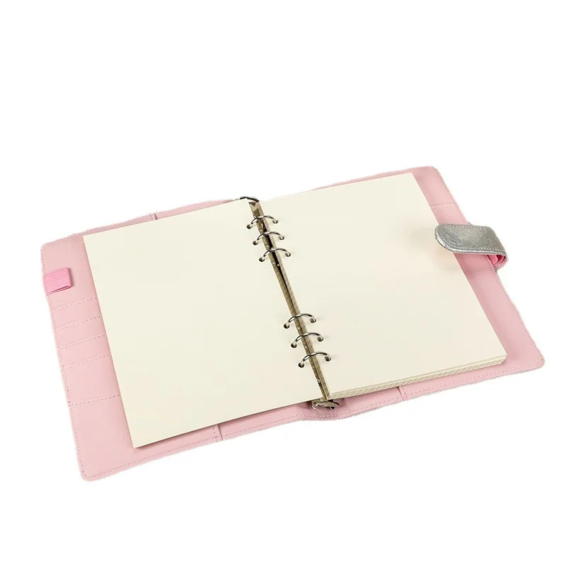 Cuaderno A5/A6 con purpurina láser, Bloc de notas rosa Kawaii, planificador, álbum de recortes, regalo, cubierta suave, suministros escolares