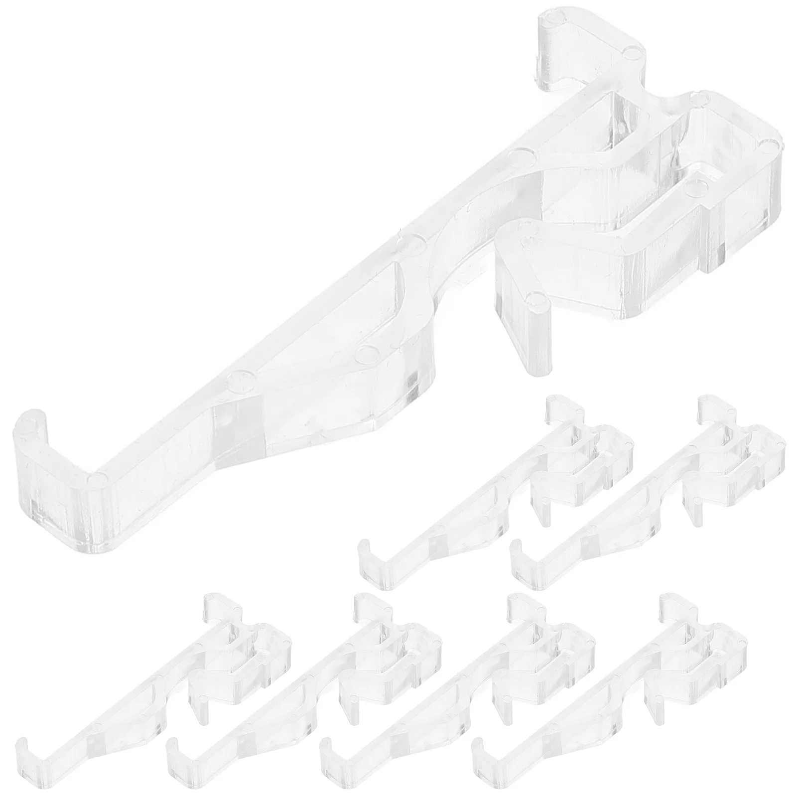 

12pcs Blinds Valance Clips Clear Plastic Hidden Brackets For Horizontal Wood Blinds Replacement Parts Home Office Window Shades