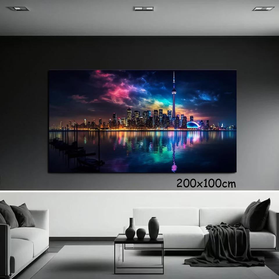 Toronto Skyline Night Landscape Diy Diamond Painting New 2024 Large Size Cross Stitch Kits Mosaic Embroidery Housewarming Gift