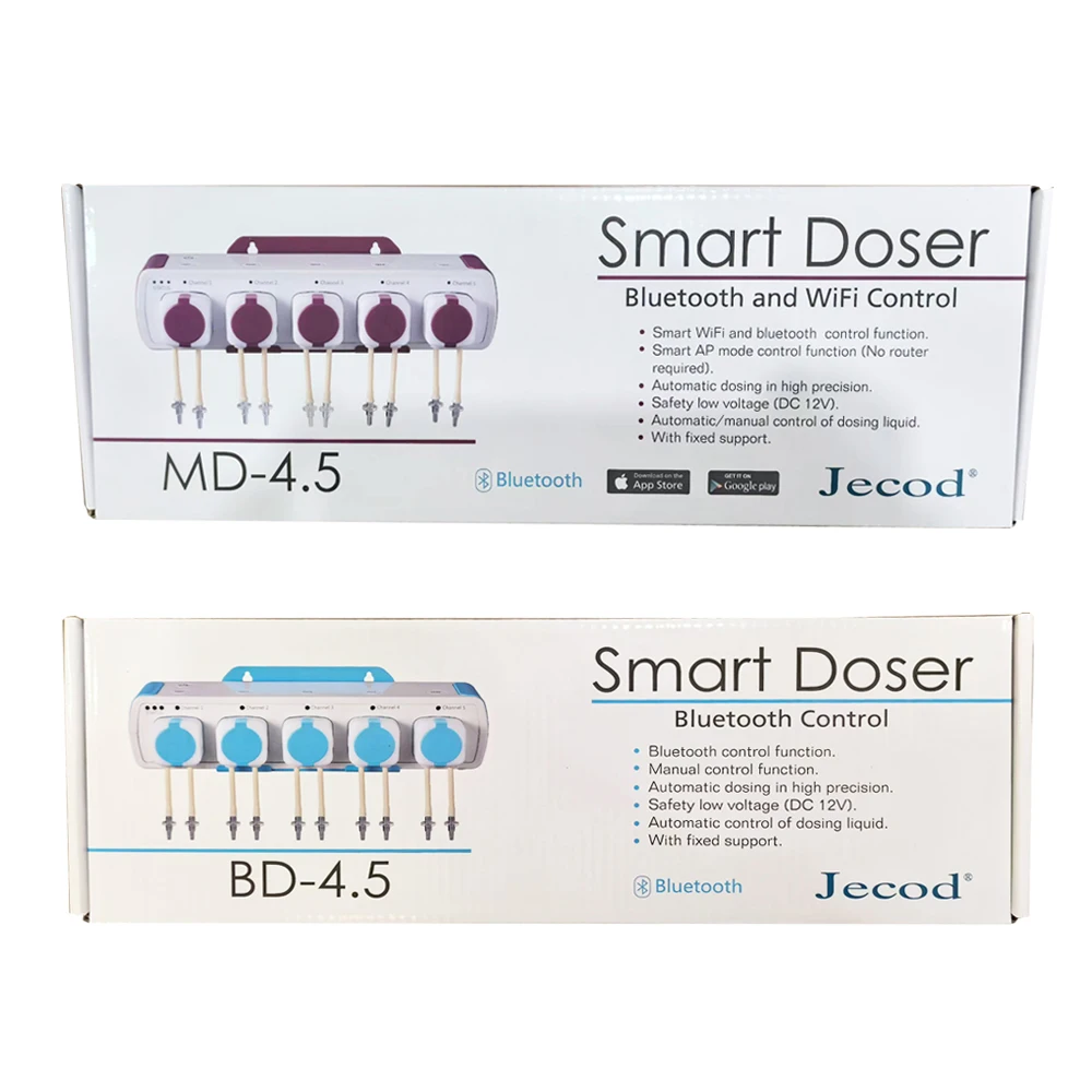 

New Jebao jecod Smart Doser MD-4.5 BD-4.5 Bluetooth WiFi App Control Aquarium Automatic Dosing Pump for Coral Reef Fish Tank