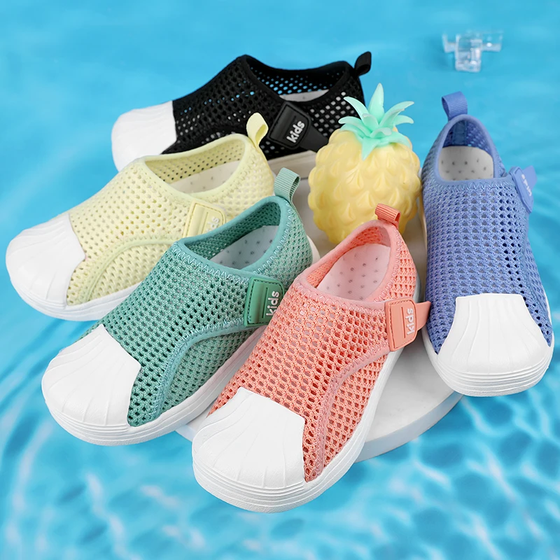 Children's flat shoes casual comfortable mesh slip-on shoes boys girls children candy moccasin loafers low-top toddler shoes