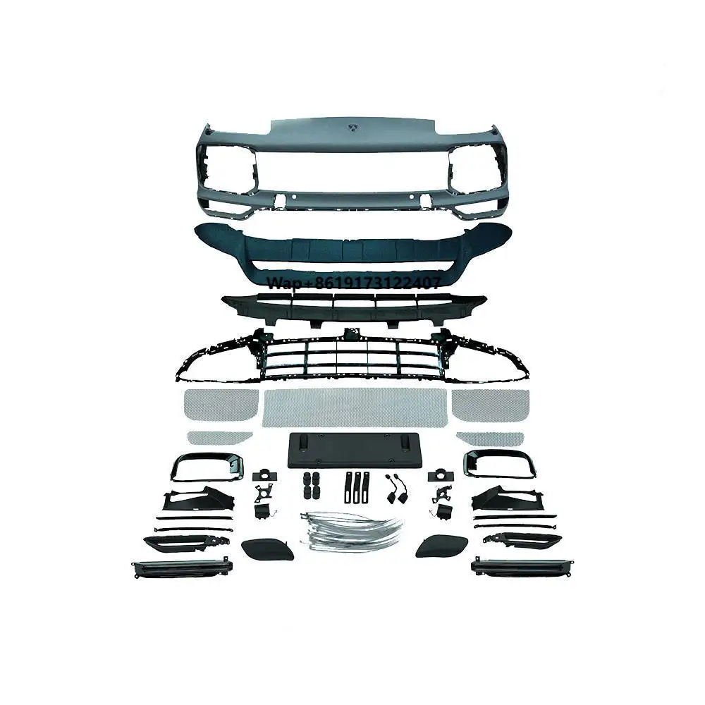 

Premium Performance 9Y0 Turbo Front Bumper PU Material Unpainted Black High Quality DRL Perfect Fit 957 2007-2010