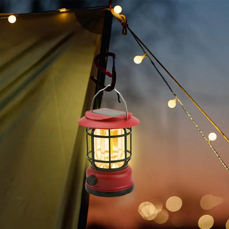 Led Camping Lantern Rechargeable Vintage LED Camping Lantern Rechargeable Portable Water Resistant Camping Lantern For Courtyard