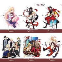 Anime Fans Gifts Angels of Death Figures Rachel・Gardner Isaac·Foster Cosplay Acrylic Stand Desktop Decor Ornament About 15cm